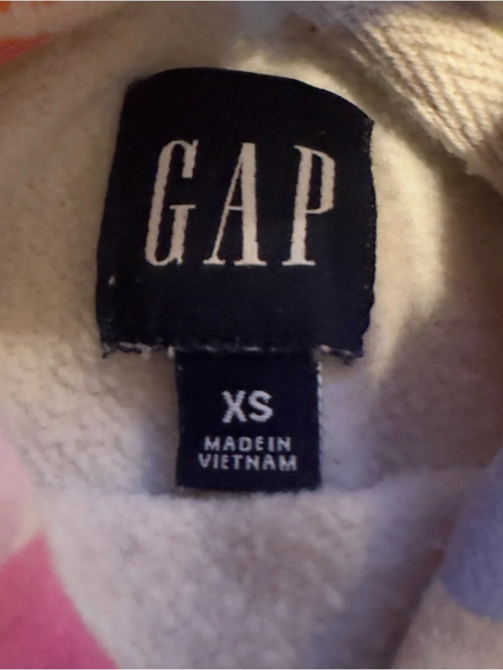 GAP Vintage Soft Cropped Floral Hoodie